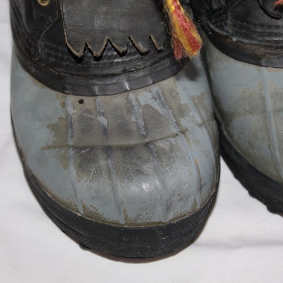 White's 14" Gray Black Elk Guide Pac Boots Leather Insulated Men's 6 Women's 8 - Picture 13 of 14